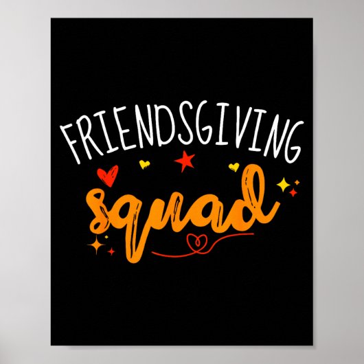Friendsgiving Squad Funny Thanksgiving Friendship  Poster (Voorkant)