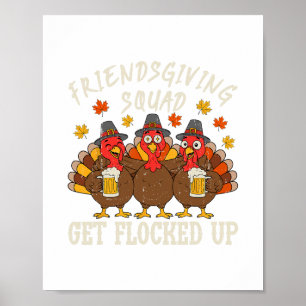 Friendsgiving Squad Kalkoen Thanksgiving Vrienden  Poster