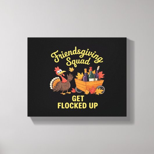 Friendsgiving Squad krijgt een klassiek T-shirt Canvas Afdruk (Voorkant)