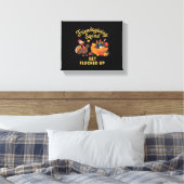 Friendsgiving Squad krijgt een klassiek T-shirt Canvas Afdruk (Insitu (Slaapkamer))