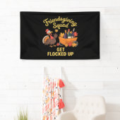 Friendsgiving Squad krijgt een klassiek T-shirt Spandoek (Insitu)