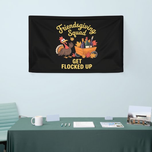 Friendsgiving Squad krijgt een klassiek T-shirt Spandoek (Beurs)