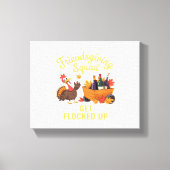 Friendsgiving Squad krijgt oversized T-Shi opgeslo Canvas Afdruk (Voorkant)