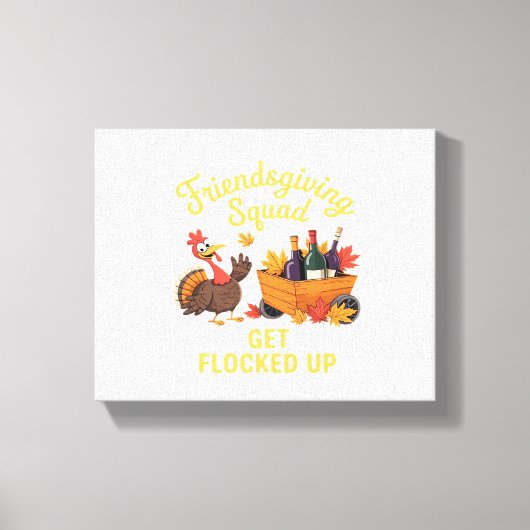Friendsgiving Squad krijgt oversized T-Shi opgeslo Canvas Afdruk (Voorkant)