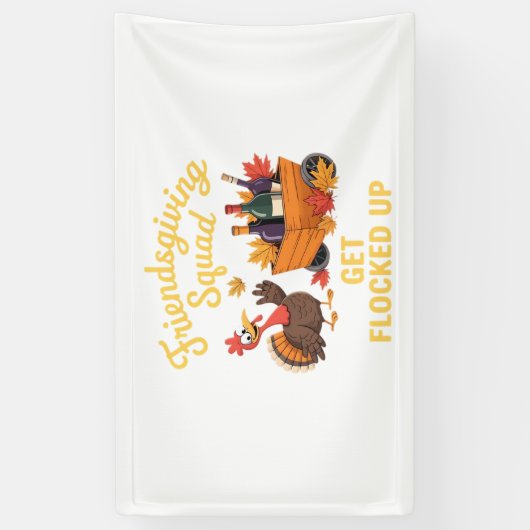 Friendsgiving Squad krijgt oversized T-Shi opgeslo Spandoek (Verticaal)
