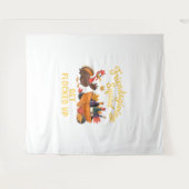 Friendsgiving Squad krijgt oversized T-Shi opgeslo Wandkleed (Voorkant (horizontaal))