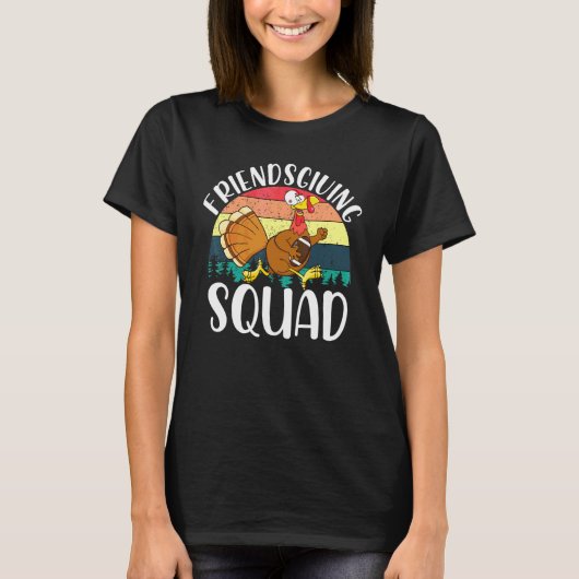 Friendsgiving Squad T-shirt Grappige Thanksgiving  (Voorkant)