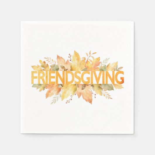 Friendsgiving Thanksgiving Celebration Napkins Servet (Voorkant)