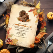  Friendsgiving Thanksgiving Diner Kaart