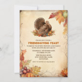 Friendsgiving Thanksgiving Diner Kaart (Voorkant)