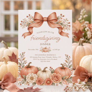 Friendsgiving Thanksgiving-diner Pompoen Kaart