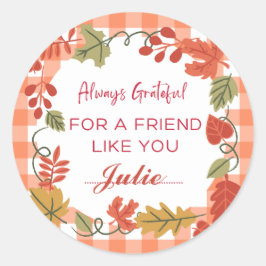 Friendsgiving Thanksgiving Diner Vakantie Ronde Sticker