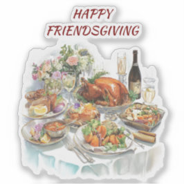 Friendsgiving Thanksgiving Diner Vinyl Sticker