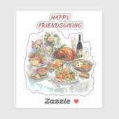 Friendsgiving Thanksgiving Diner Vinyl Sticker (Vel)