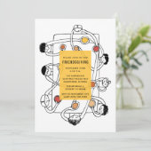Friendsgiving Thanksgiving-dineruitnodiging Kaart (Staand voorkant)