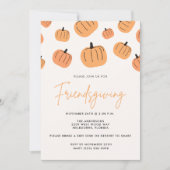 Friendsgiving Thanksgiving Dinner Herfst Pumpkin Kaart (Voorkant)