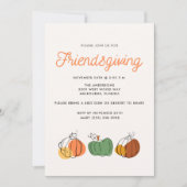 Friendsgiving Thanksgiving Dinner Herfst Pumpkin Kaart (Voorkant)