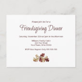 Friendsgiving Thanksgiving Dinner Herfstloof Briefkaart (Voorkant)