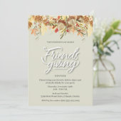 Friendsgiving Thanksgiving Dinner Party Kaart (Staand voorkant)