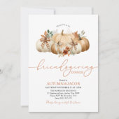 Friendsgiving Thanksgiving Dinner Pompoen Bogen Kaart (Voorkant)