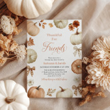 Friendsgiving Thanksgiving Dinner Pompoen Bows