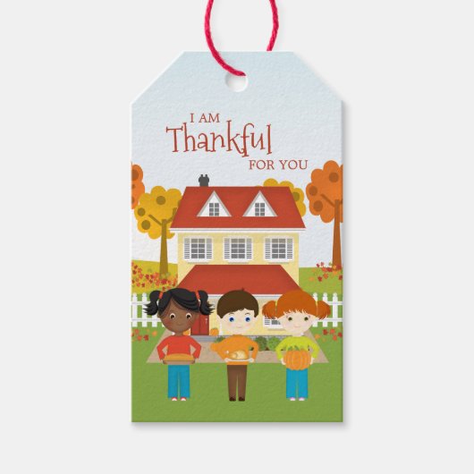 Friendsgiving Thanksgiving Feest Cadeaulabel (Voorkant)