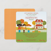 Friendsgiving Thanksgiving Feest Kaart (Voorkant / Achterkant)