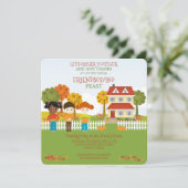 Friendsgiving Thanksgiving Feest Kaart (Staand voorkant)