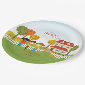 Friendsgiving Thanksgiving Feest Papieren Bordje (Gekanteld)