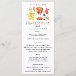 Friendsgiving Thanksgiving-feestdiner Menu