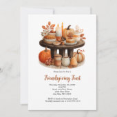 Friendsgiving Thanksgiving herfst diner Kaart (Voorkant)