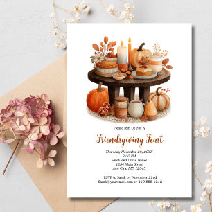 Friendsgiving Thanksgiving herfst diner Kaart