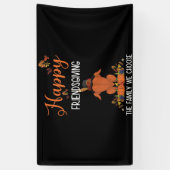 Friendsgiving Thanksgiving Het gezin dat we kiezen Spandoek (Verticaal)