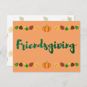 Friendsgiving Thanksgiving Holiday Card Briefkaart (Voorkant / Achterkant)