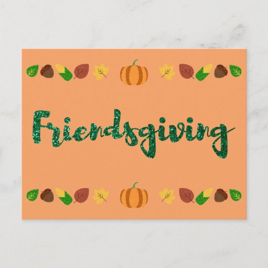 Friendsgiving Thanksgiving Holiday Card Briefkaart (Voorkant)
