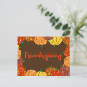 Friendsgiving Thanksgiving Holiday Card Briefkaart (Staand voorkant)