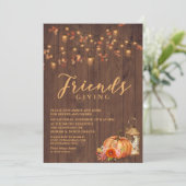 Friendsgiving Thanksgiving Holiday Uitnodiging (Staand voorkant)