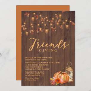 Friendsgiving Thanksgiving Holiday Uitnodiging