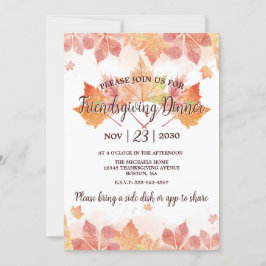 Friendsgiving Thanksgiving Innodiging Kaart