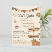 Friendsgiving Thanksgiving Innodiging Kaart (Staand voorkant)