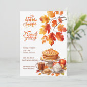 Friendsgiving Thanksgiving Innodiging Kaart (Staand voorkant)