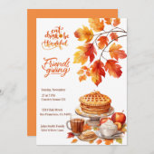 Friendsgiving Thanksgiving Innodiging Kaart (Voorkant / Achterkant)