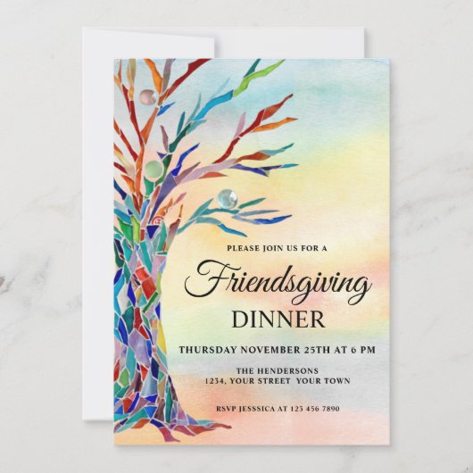 Friendsgiving Thanksgiving Kaart (Voorkant)