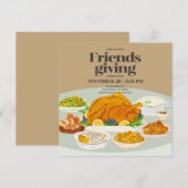 Friendsgiving-Thanksgiving Kaart (Voorkant / Achterkant)