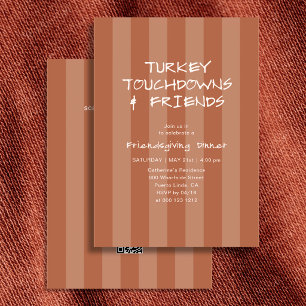 Friendsgiving Thanksgiving kalkoen touchdown stree Kaart