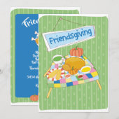 Friendsgiving Thanksgiving Leuk Feestmaal Kaart (Voorkant / Achterkant)