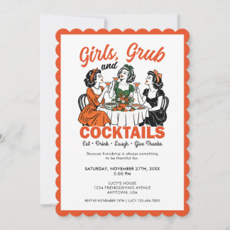 Friendsgiving Thanksgiving Meisjes Vrienden Pret R Kaart