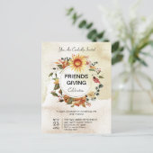 Friendsgiving Thanksgiving najaar zon Briefkaart (Staand voorkant)