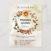 Friendsgiving Thanksgiving najaar zon Briefkaart (Voorkant)