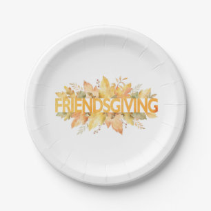 Friendsgiving Thanksgiving Paper Borden Papieren Bordje
